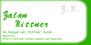 zalan mittner business card